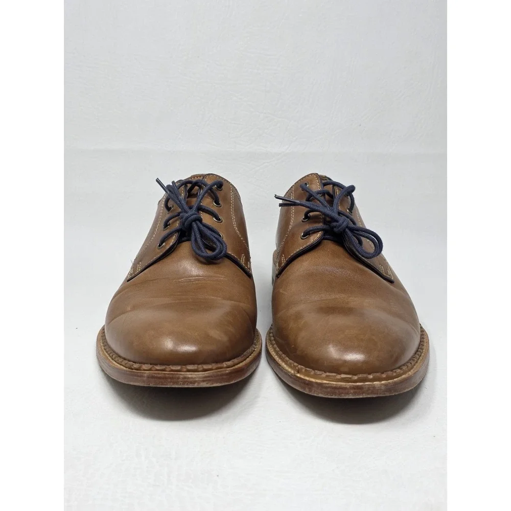 Johnston & Murphy Shoes Mens Size 10.5M Brown Leather Plain Toe Derby 27-1180